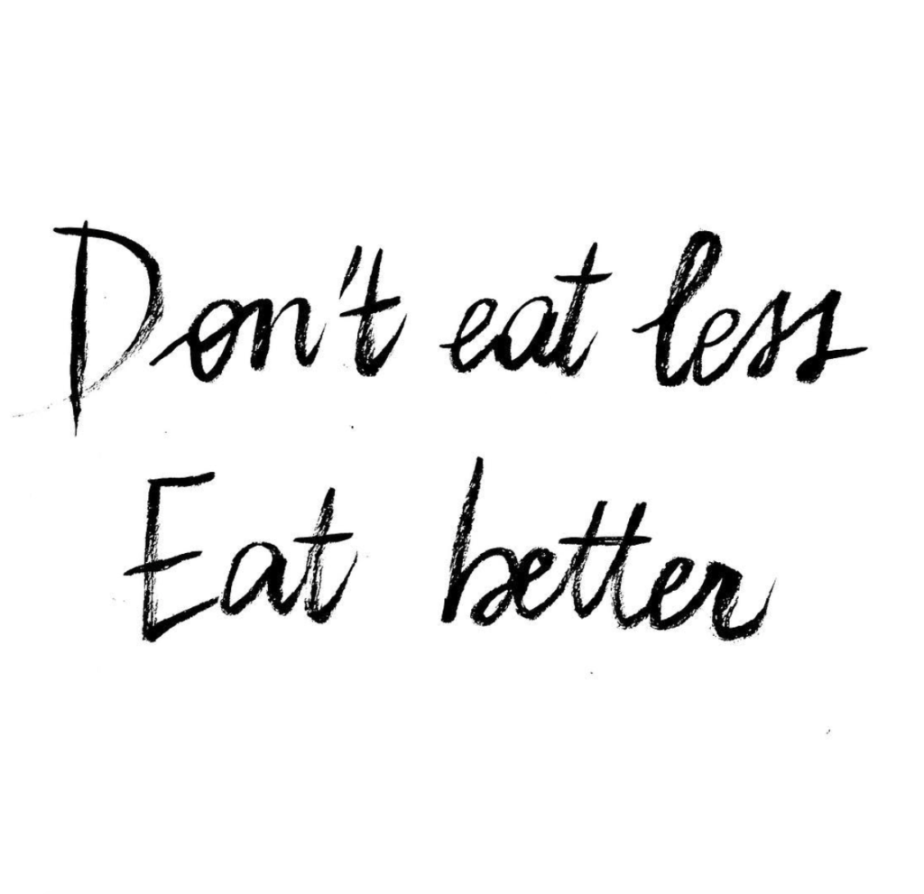 Don't Eat Less, Eat Better - Marion Nutrition